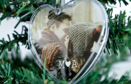 corazón de navidad personalizado