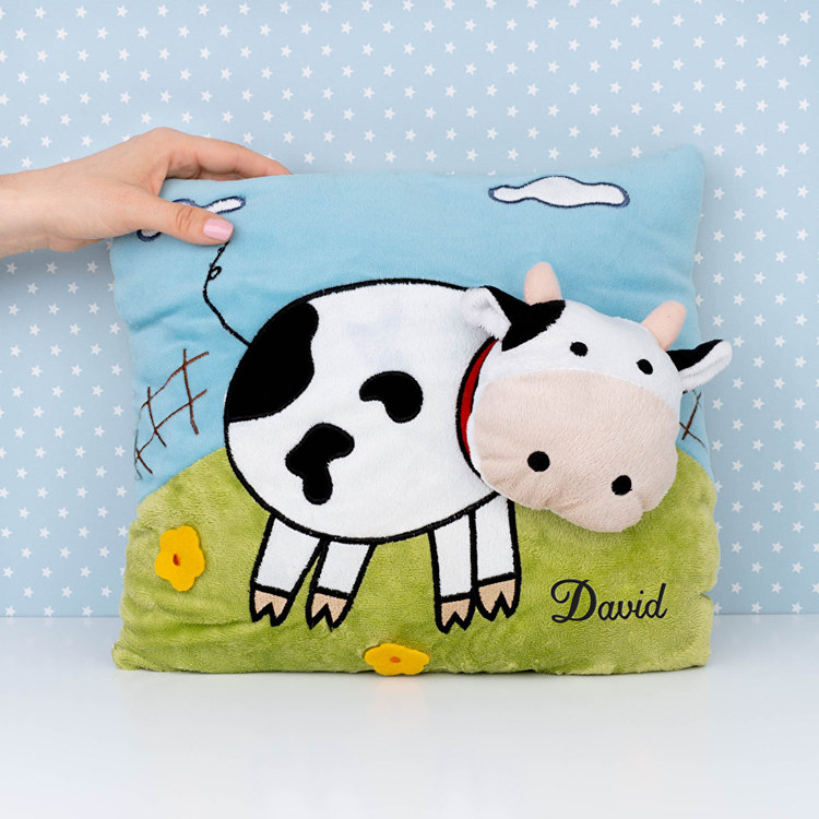 Cojín infantil 3D bordado personalizado