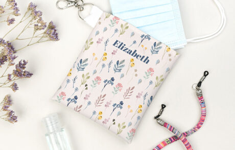 Estuche de tela para mascarillas personalizado