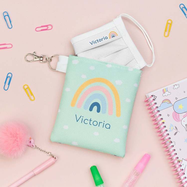 Estuche de tela para mascarillas personalizado